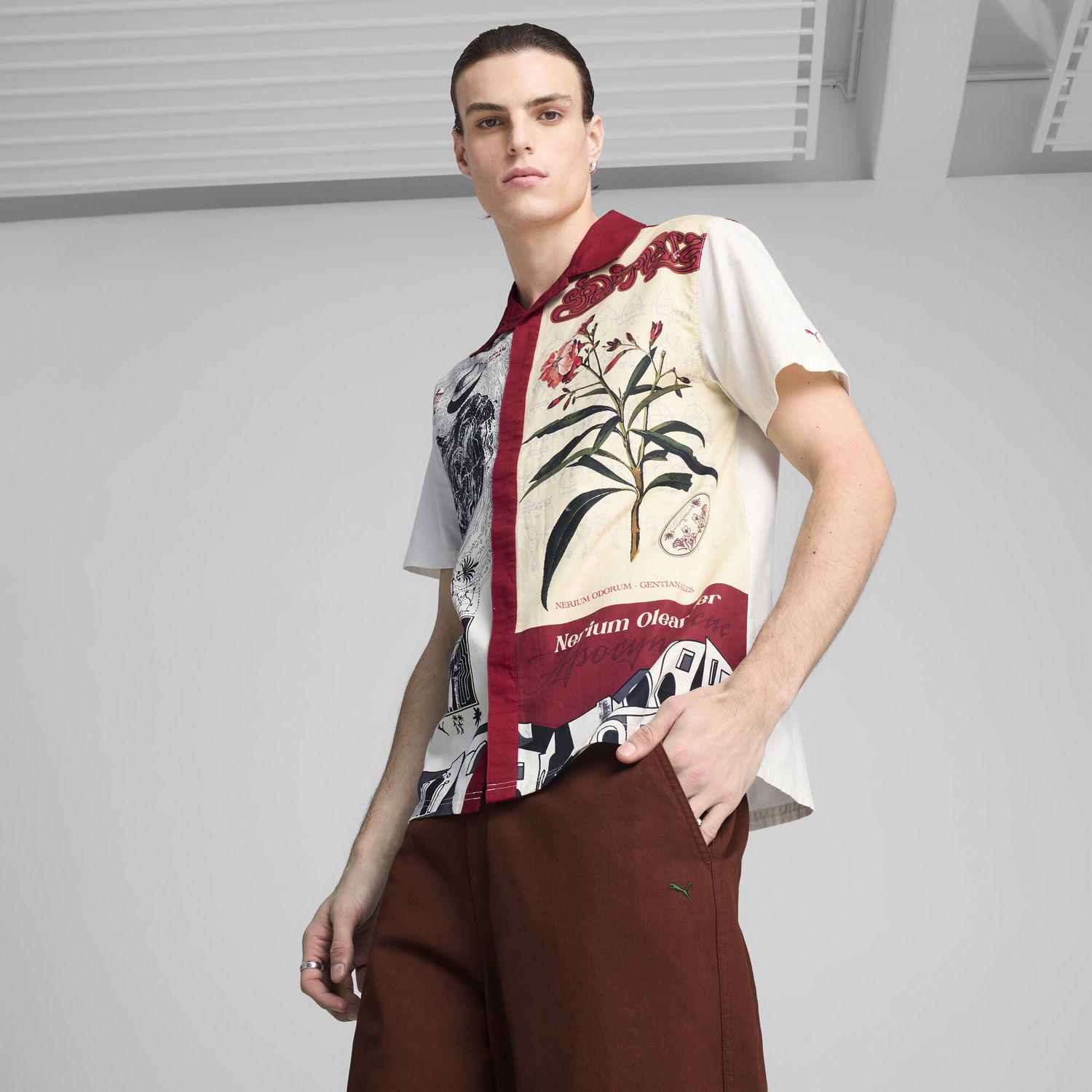 Риза Puma Palais Artisan Men's Botanical Print Shirt Многоцветен | 629392_87, 0