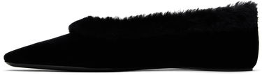 Облекло TOTEME TOTEME Fleece Edge Velvet Ballerina Flats Черно | 251-WAS0183-FB0361, 2