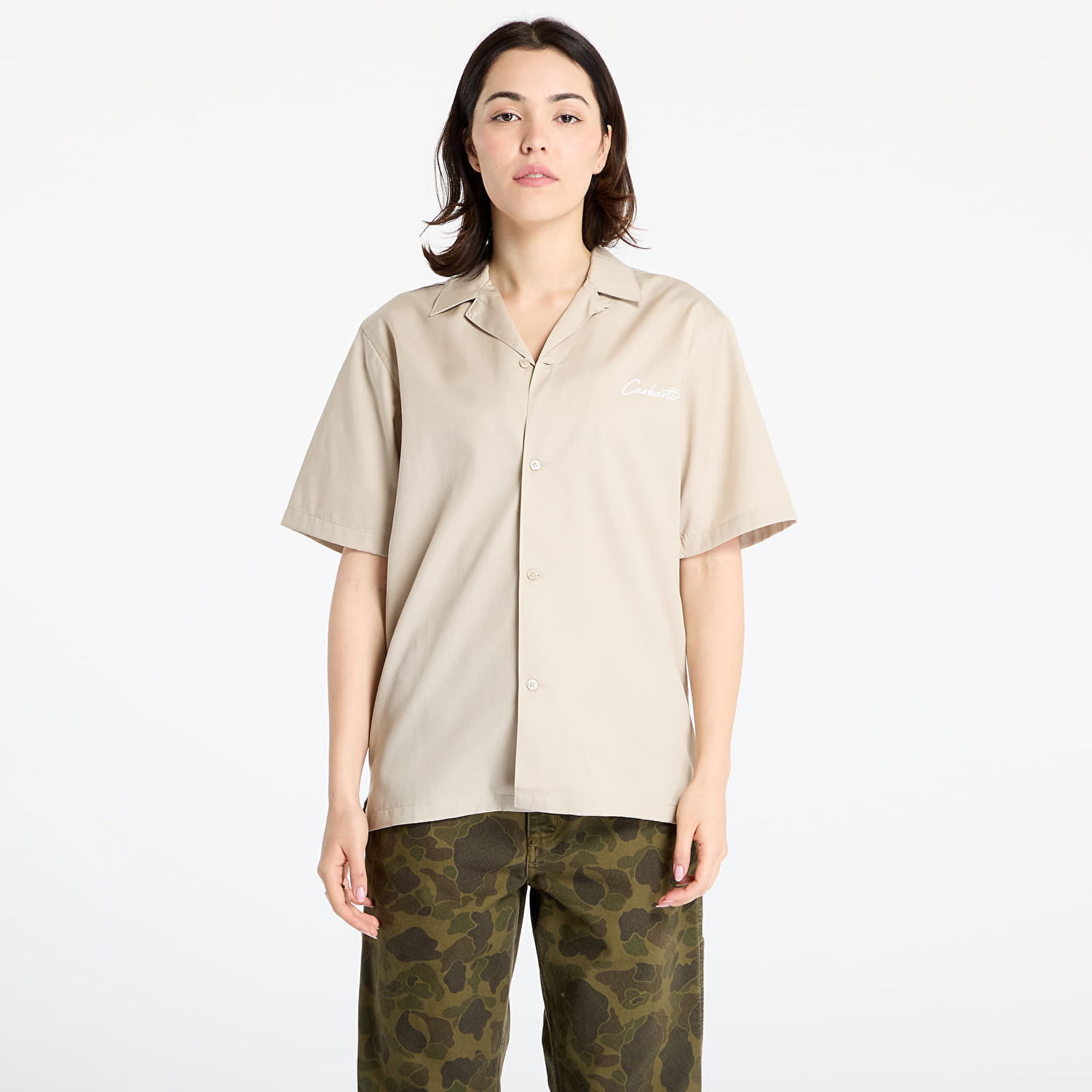 Риза Carhartt WIP S/S Delray Shirt Бежово | I031465.2W1XX, 1