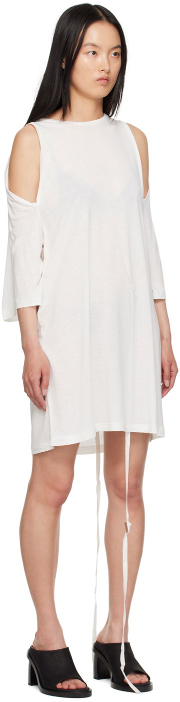 Pокля Ann Demeulemeester Cut-Out Detail Mini Dress Бяло | 2301-W-JTS03-FA297-002, 1