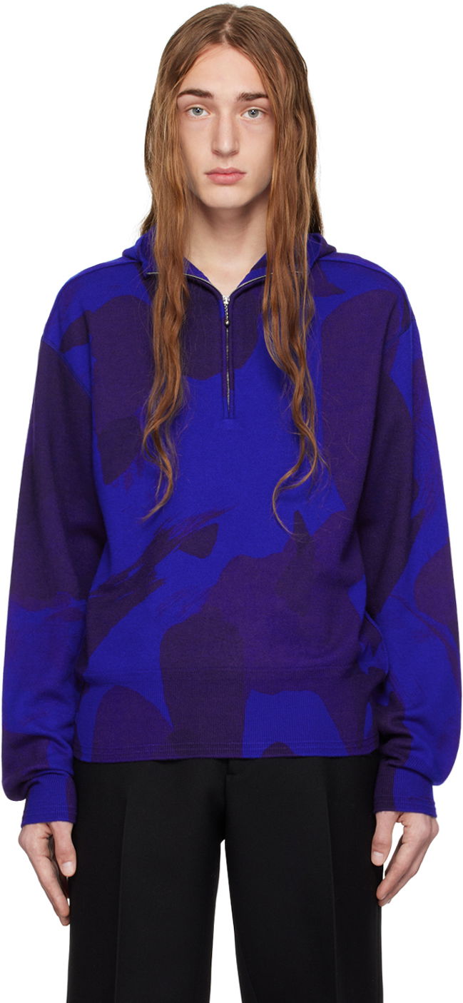 Суитчър Burberry Camouflage Hoodie Тъмно синьо | 8077829, 0