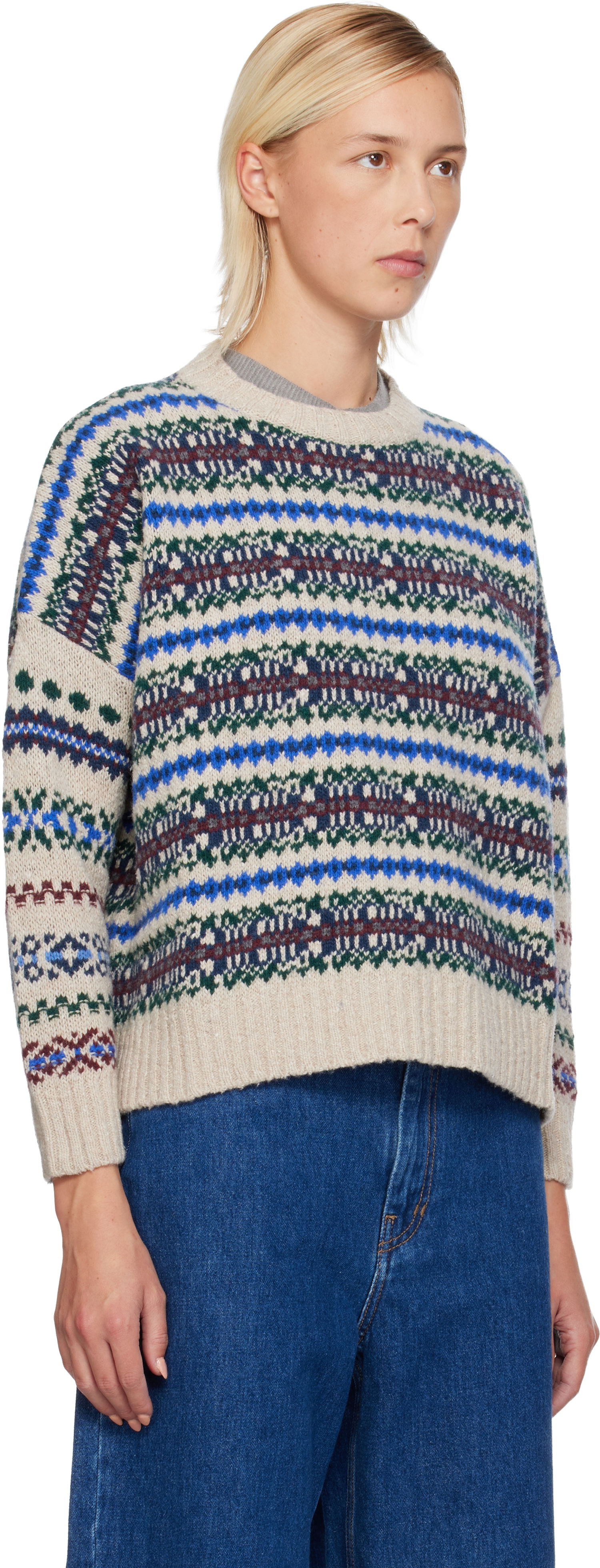 Пуловер Max Mara Weekend Max Mara Rivetto Fair Isle Crewneck Sweater Многоцветен | 2525366252600, 1
