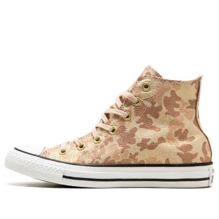 Кецове и обувки Converse Chuck Taylor All Star High 'Lurex Camo' Бежово | 559837F