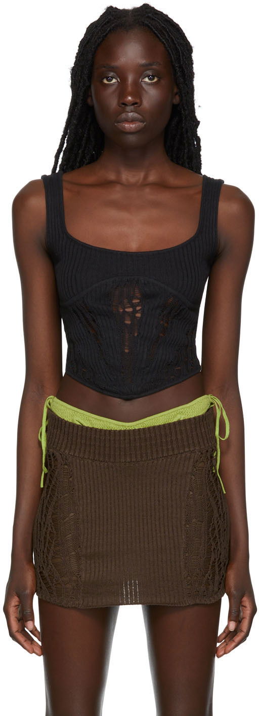 Потник GUIZIO Guizio Exclusive Knit Tank Top Черно | CLB 2, 0