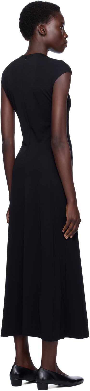Pокля TOTEME TOTEME Everyday Midi Dress Черно | 252-WRD0188-FB0162, 2