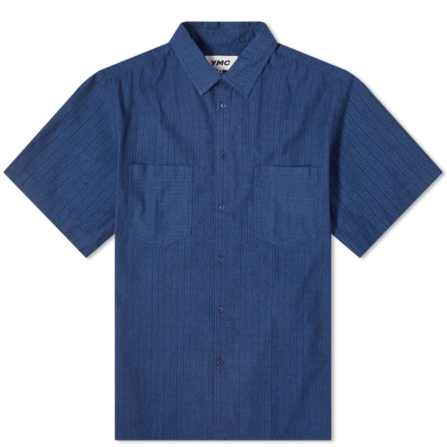 Риза YMC Mitchum Short Sleeve Shirt Тъмно синьо | P2WAO-40, 1