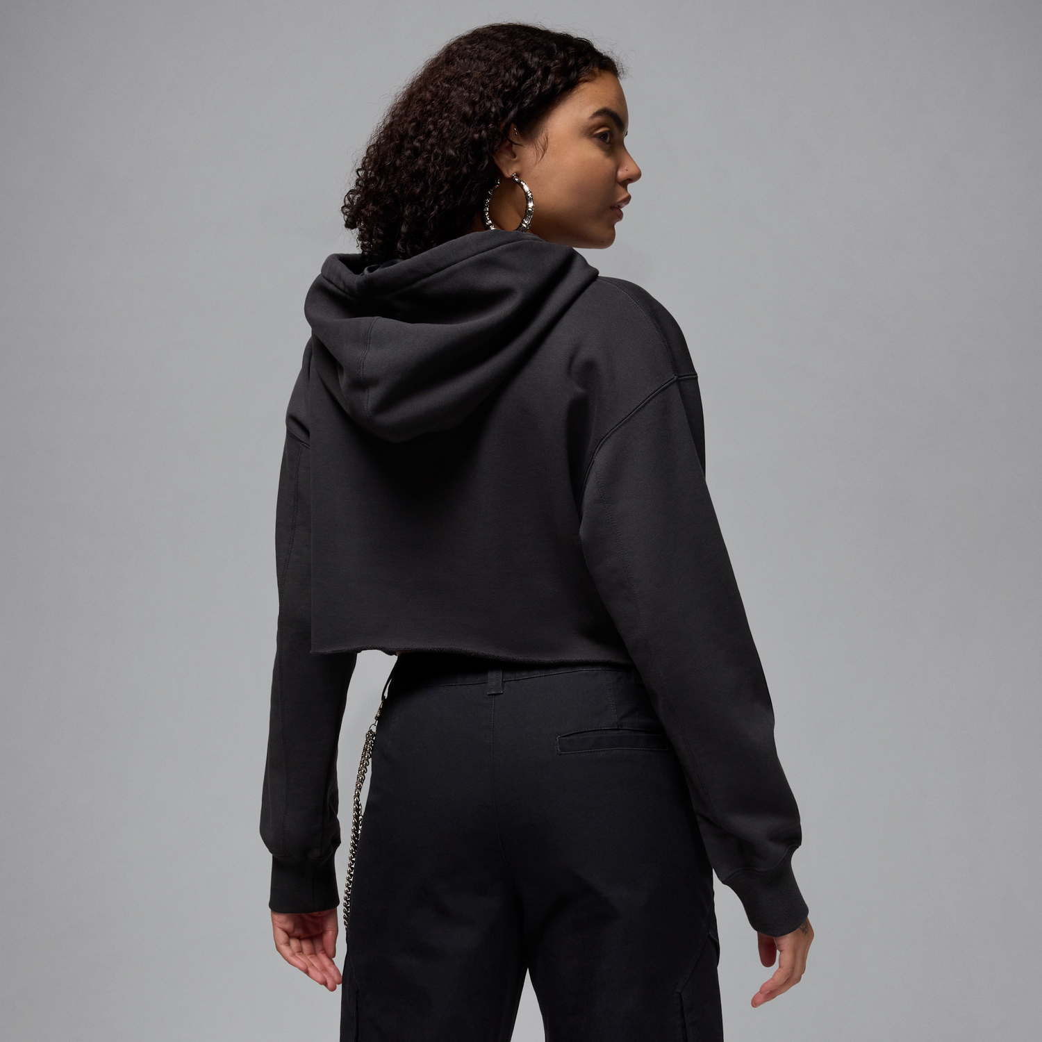 Суитчър Jordan Jordan Flight Fleece Cropped Hoodie Черно | HJ0145-045, 1