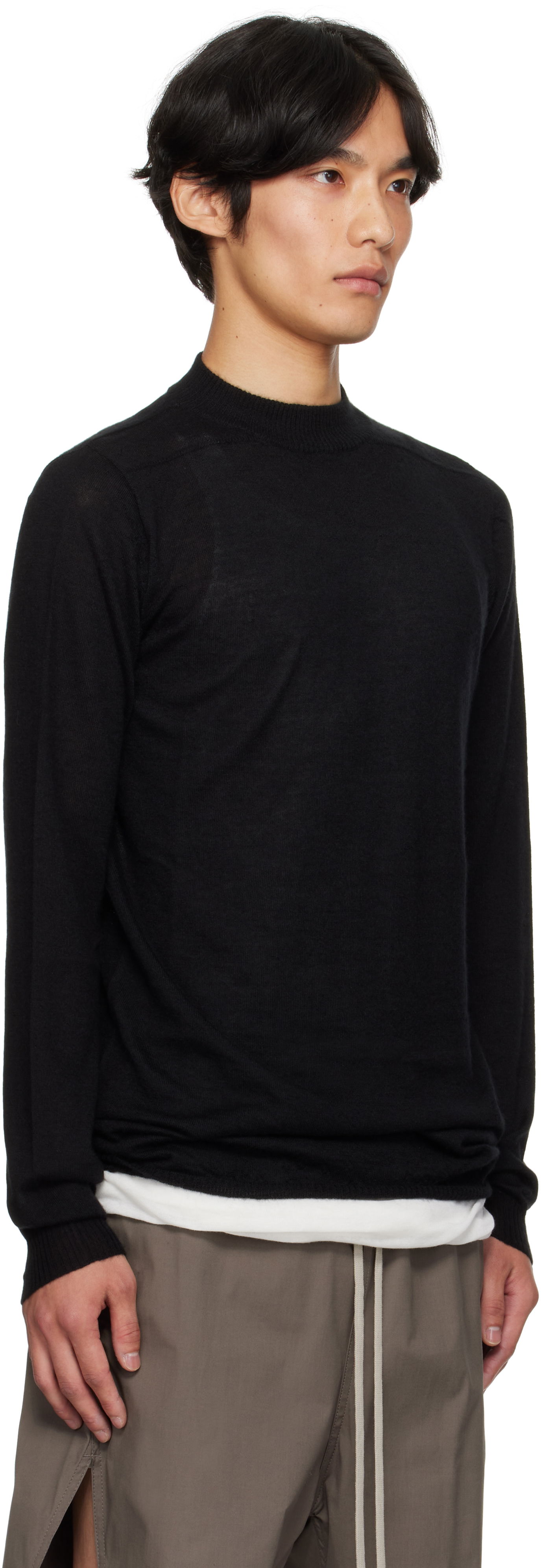 Пуловер Rick Owens Rick Owens Concordians Level Lupetto Sweater Черно | RU02E1625 WS, 1