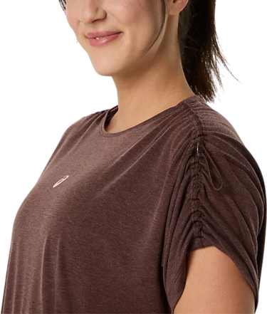 Съкратен топ Asics Asics Nagino Run Adjustable Short Sleeve T-Shirt Кафяво | 2012d140-201, 2