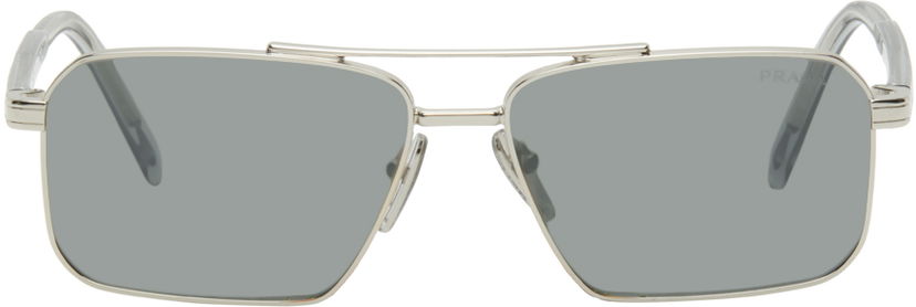 Слънчеви очила Prada Iconic Metal Plaque Sunglasses Сиво | 0PR A57S 1BC17558 8056262130384