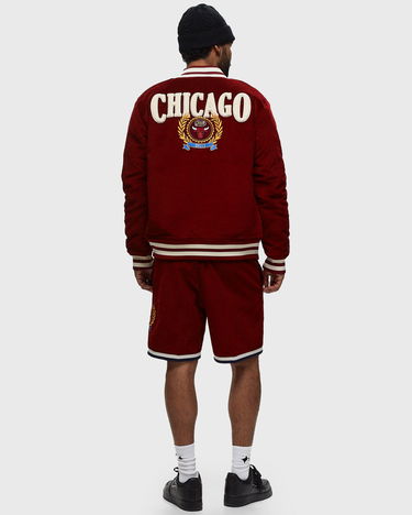 Яке бомбър Mitchell & Ness NBA COLLEGIATE VARSITY JACKET CHICAGO BULLS Бургунди | OJBF6109-CBUYYPPPDKRD, 1