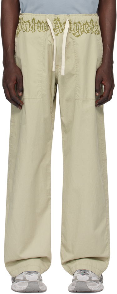 Карго панталони Palm Angels Loose-Fit Cargo Pants With Logo Waistband Бежово | PMCA117S25FAB0026156, 0