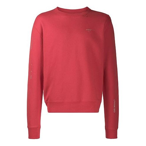 Суитчър Off-White Off-White Arrow Pattern Sweatshirt Червено | OMBA025E19E300032091, 0