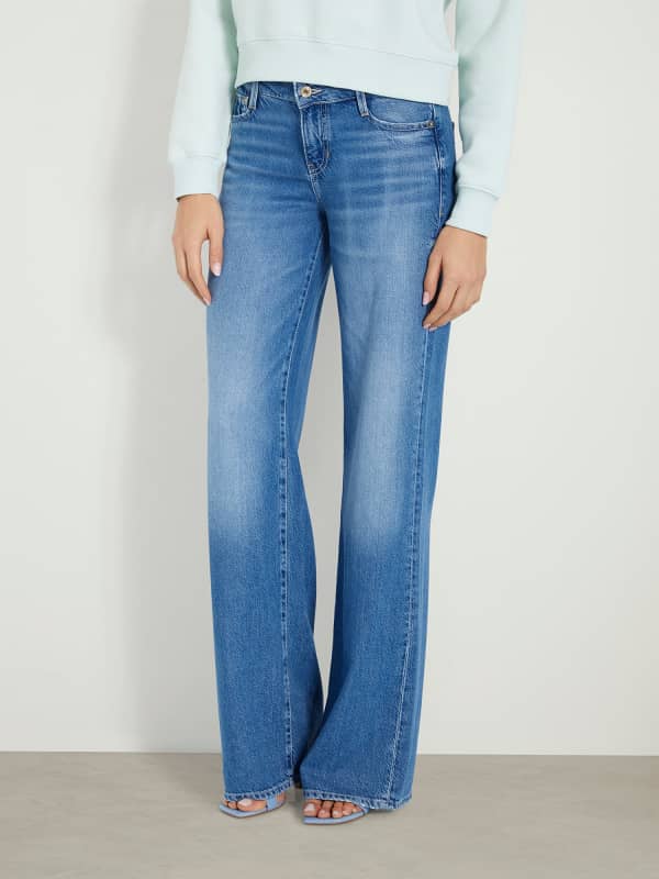 Дънки GUESS Sexy Palazzo Denim Pant Синьо | W4GA96D5B91, 0