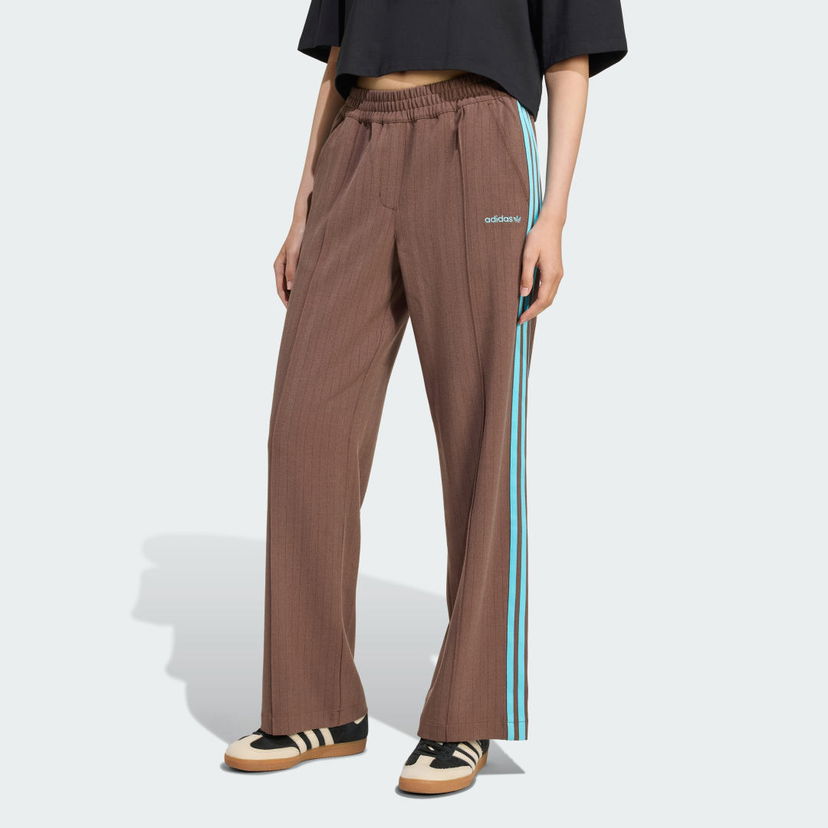 Панталони adidas Performance Pinstripe Track Pants Кафяво | JX5308
