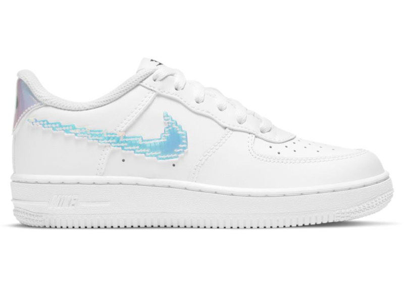 Кецове и обувки Nike Air Force 1 LV8 Digital Swoosh (PS) Бяло | CW1584-100, 0