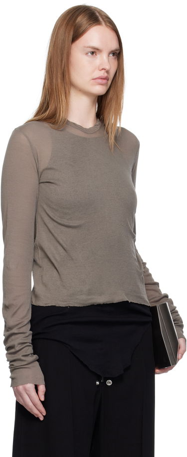 Суитчър Rick Owens Rick Owens Concordians Cropped Rib Long Sleeve Hoodie Черно | RP02E4210 MR, 4