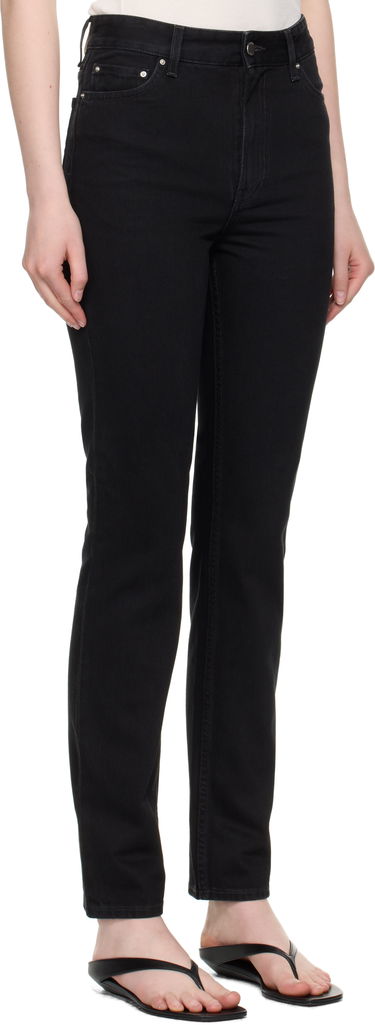 Дънки TOTEME TOTEME High Slim Jeans Черно | 252-WRB0271-FB0046, 1