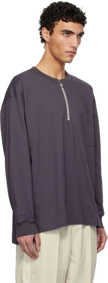 Суитчър NANAMICA nanamica Half Zip Long Sleeve T-Shirt Сиво | S25SH013U, 4