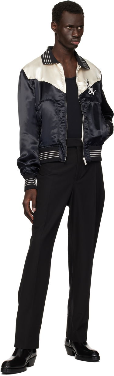 Яке бомбър AMIRI AMIRI 'MA' Music Note Satin Jacket Черно | AMOUBN1074, 3