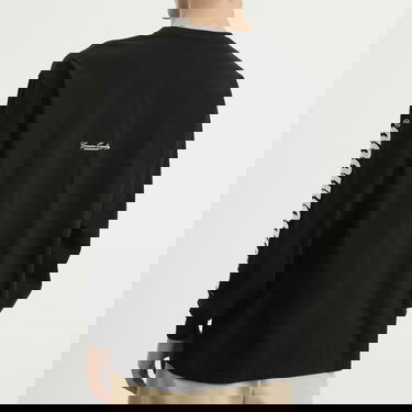 Тениска Neighborhood Distorted Logo Long Sleeve T-Shirt Черно | 252PCNH-LT01-BLK, 5