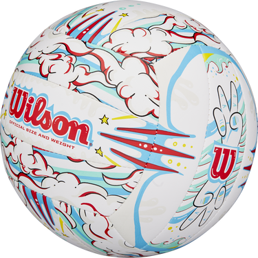 Спортна екипировка Wilson Tennis Graffiti Peace Volleyball Training Official Size and Weight Многоцветен | wv4008302xbof-wv4008302xbof, 2