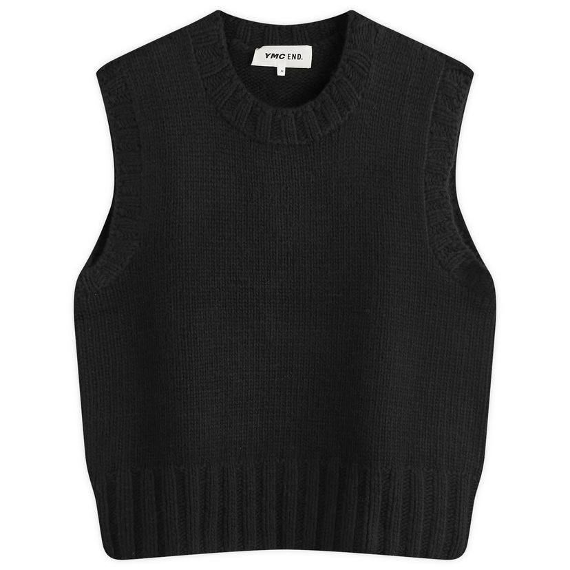 Пуловер YMC YMC Handknitted Vest Черно | END-YMCHKV-BLK