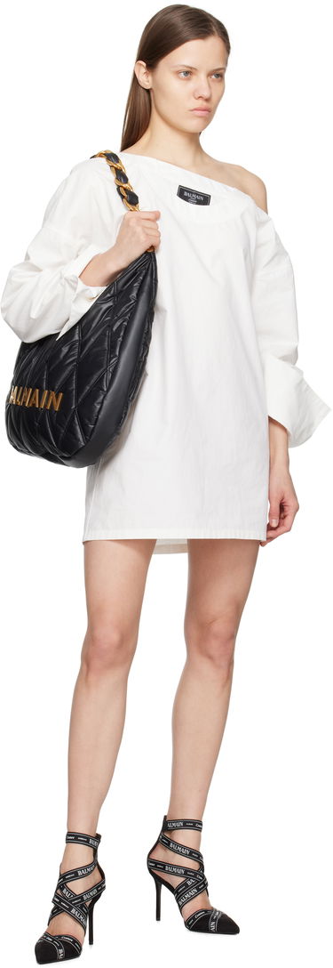 Дамска чанта Balmain Balmain 1945 Quilted Hobo Bag Черно | EN1BT929TNDT, 3