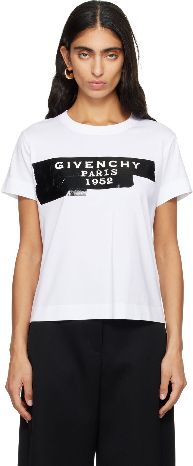 Givenchy Tape Print Crewneck T-shirt