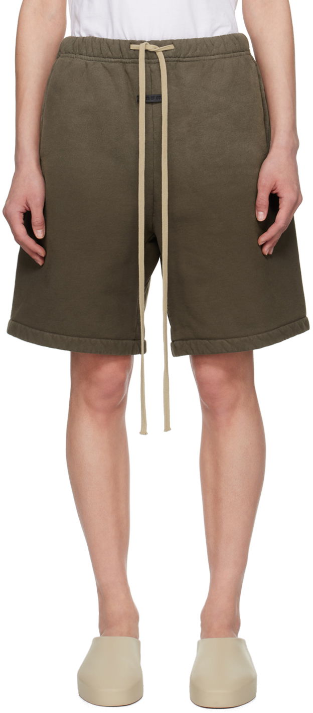Къси панталони Fear of God Brown Relaxed Shorts Кафяво | FG840-051FLC, 0