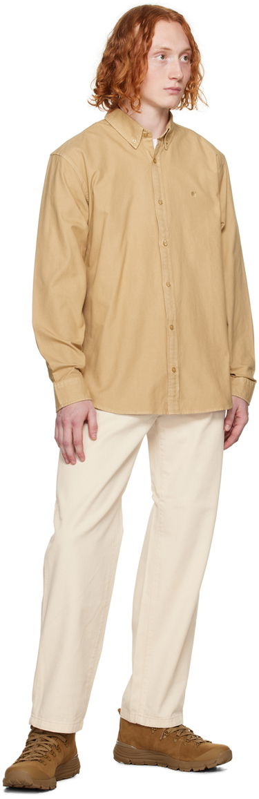 Дънки Carhartt WIP Off-White Derby Relaxed Fit Workwear Pants Бежово | I032110, 3