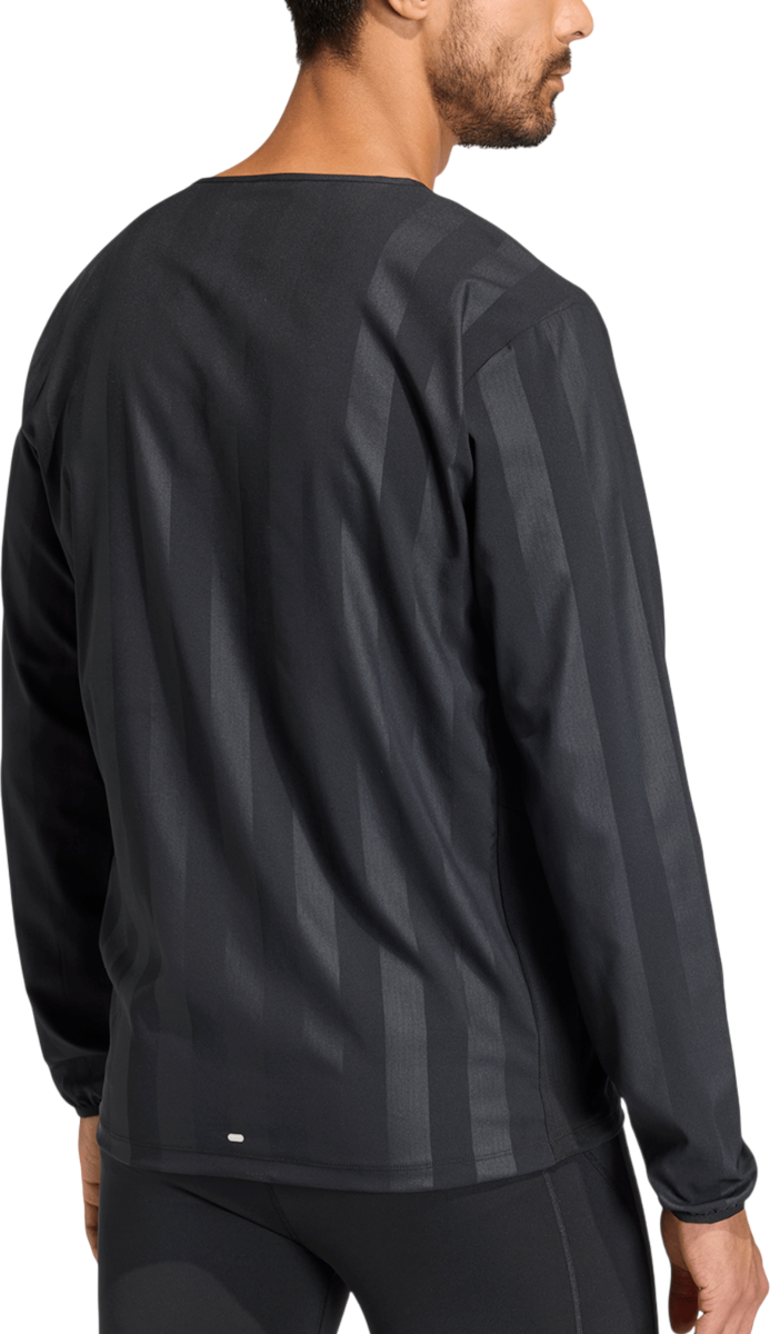 Суитчър adidas Originals adi365 Seasonal Striped Quarter-Zip Running Top Черно | jz2221, 1