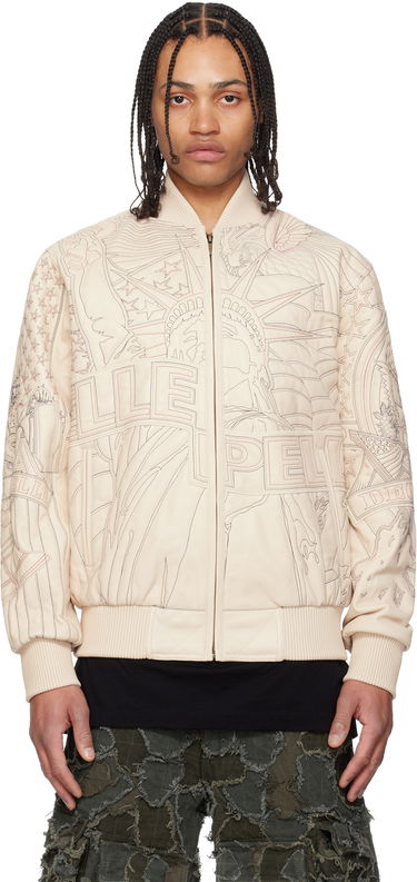 Яке бомбър Who Decides War Who Decides War Pelle Pelle Edition Monument Leather Jacket Бежово | 1131500019SS25, 0