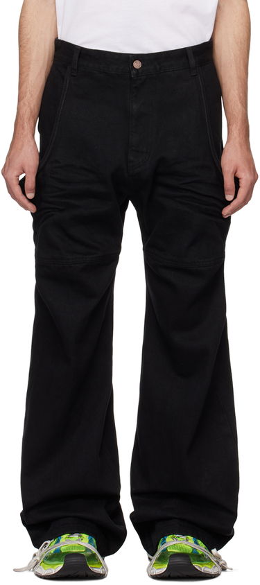 Карго панталони We11done Wire Relaxed-Fit Jeans Черно | WD-DP0-24-339-M-BK, 0
