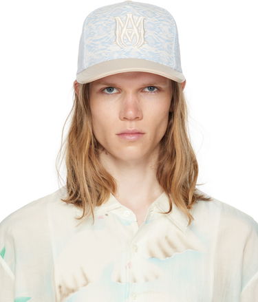 Шапка с козирка AMIRI AMIRI MA Leather Brim Denim Cap Синьо | AMHACP1066, 0