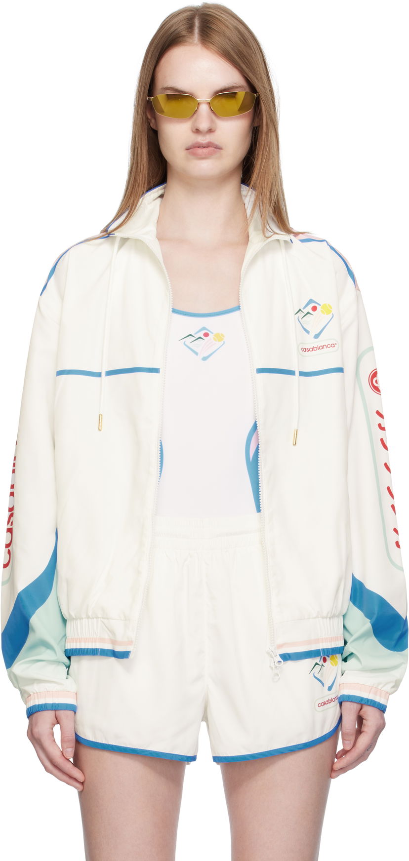Ветровка Casablanca Casablanca Casa Sportif Windbreaker Jacket Бяло | U-WPF25-JK-033-01