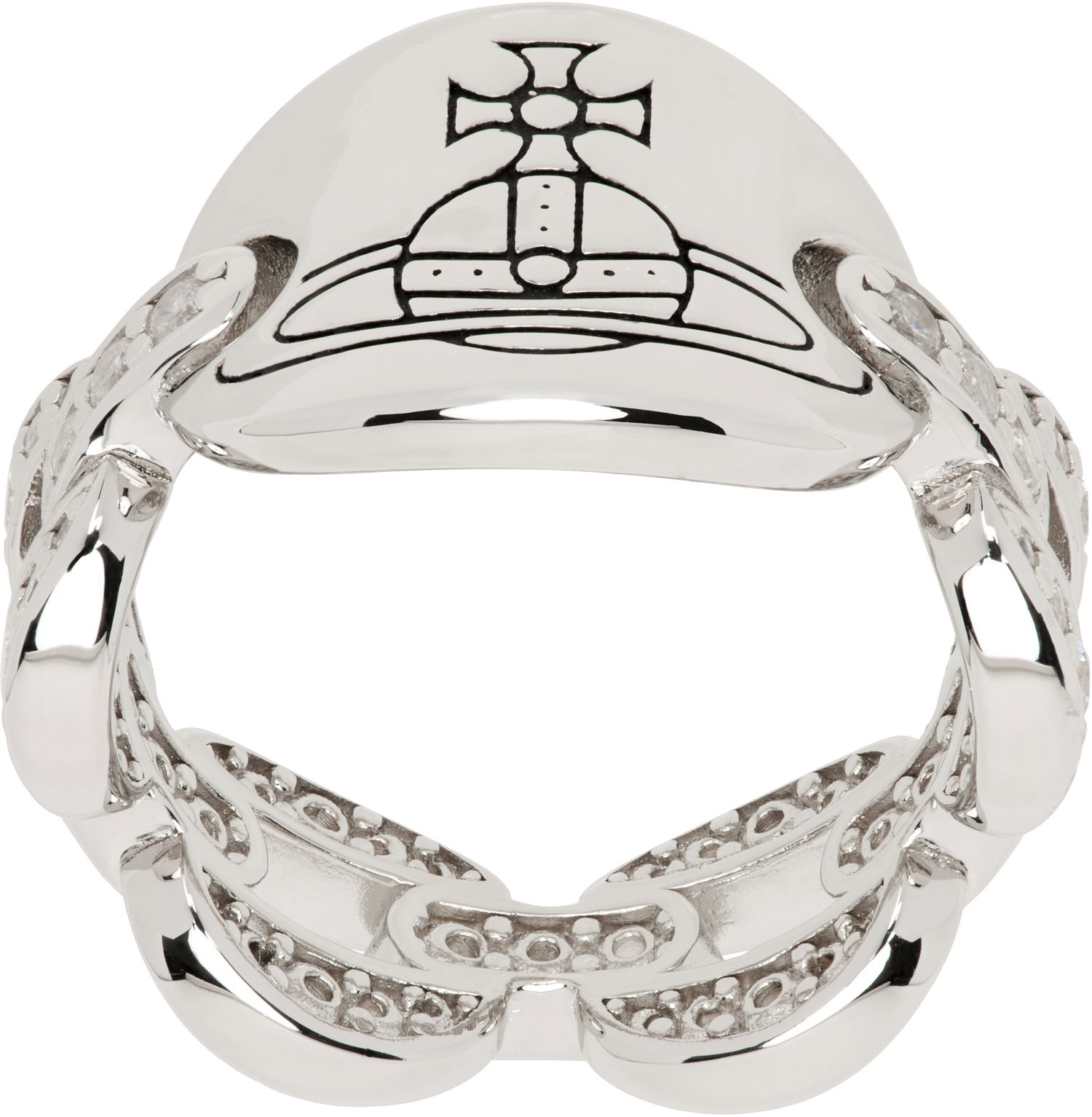 Пръстен Vivienne Westwood Ring With Orb Logo Металик | 6404017X-01P527-, 0