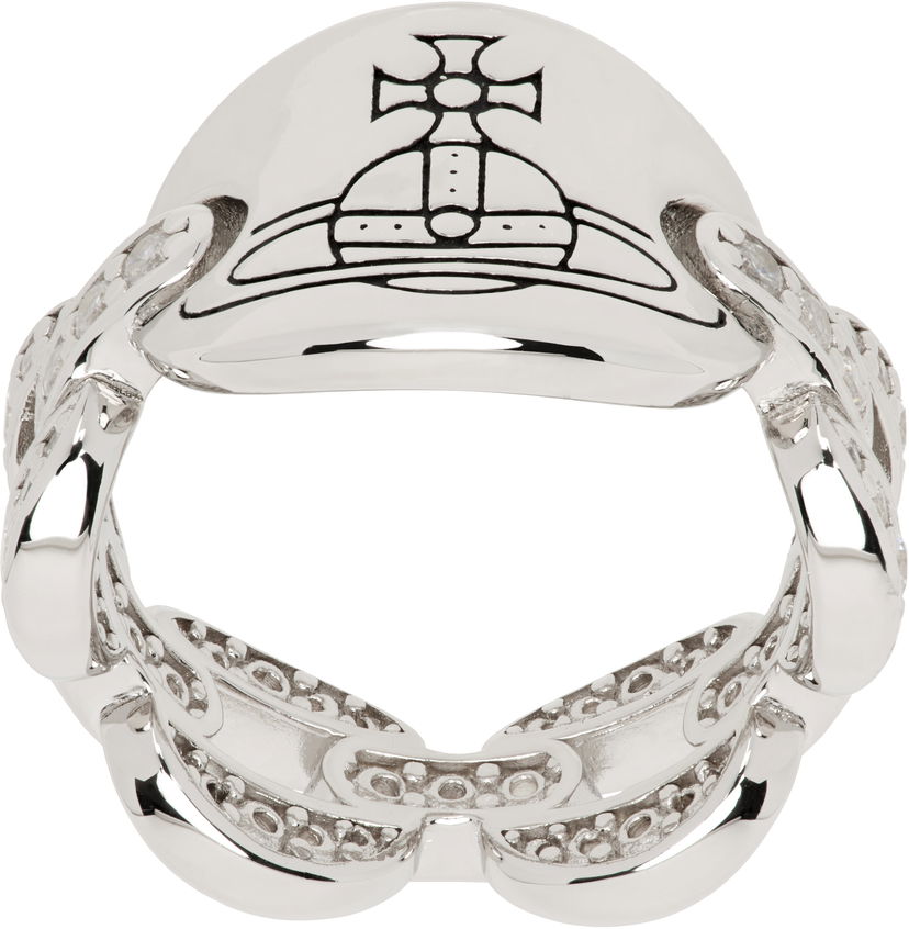 Пръстен Vivienne Westwood Ring With Orb Logo Металик | 6404017X-01P527-