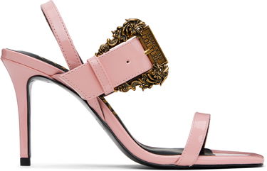 Кецове и обувки Versace Versace Jeans Couture Baroque Buckle Emily Heeled Sandals Розово | E78VA3S71_EZS190, 0