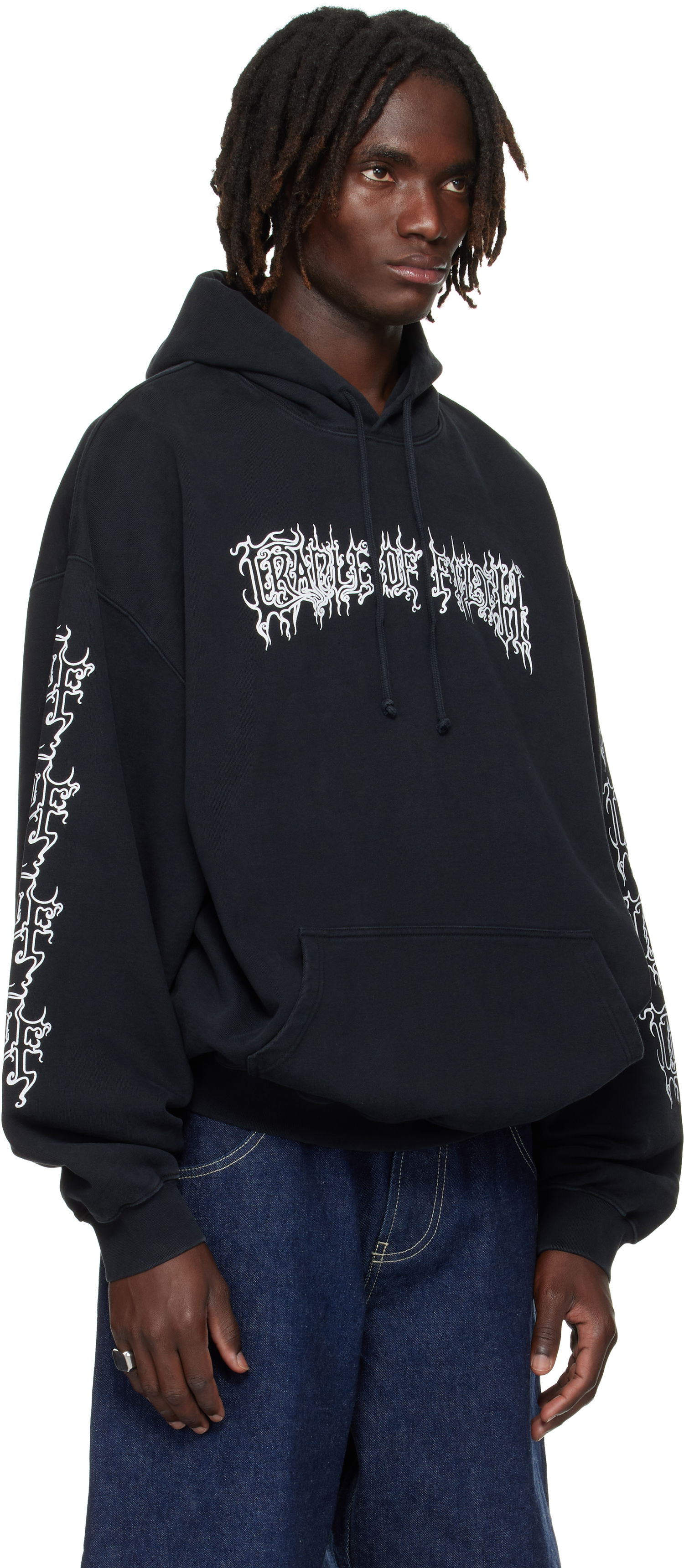 Суитчър VETEMENTS Vetements Cradle Of Filth Logo Oversized Hoodie Черно | UCF76HD100B, 1