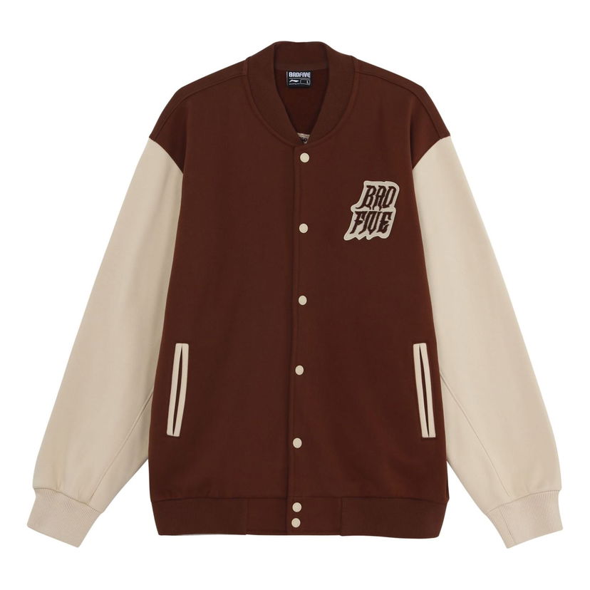 Яке бомбър Li-Ning Graphic Baseball Jacket Кафяво | AJDT043-7