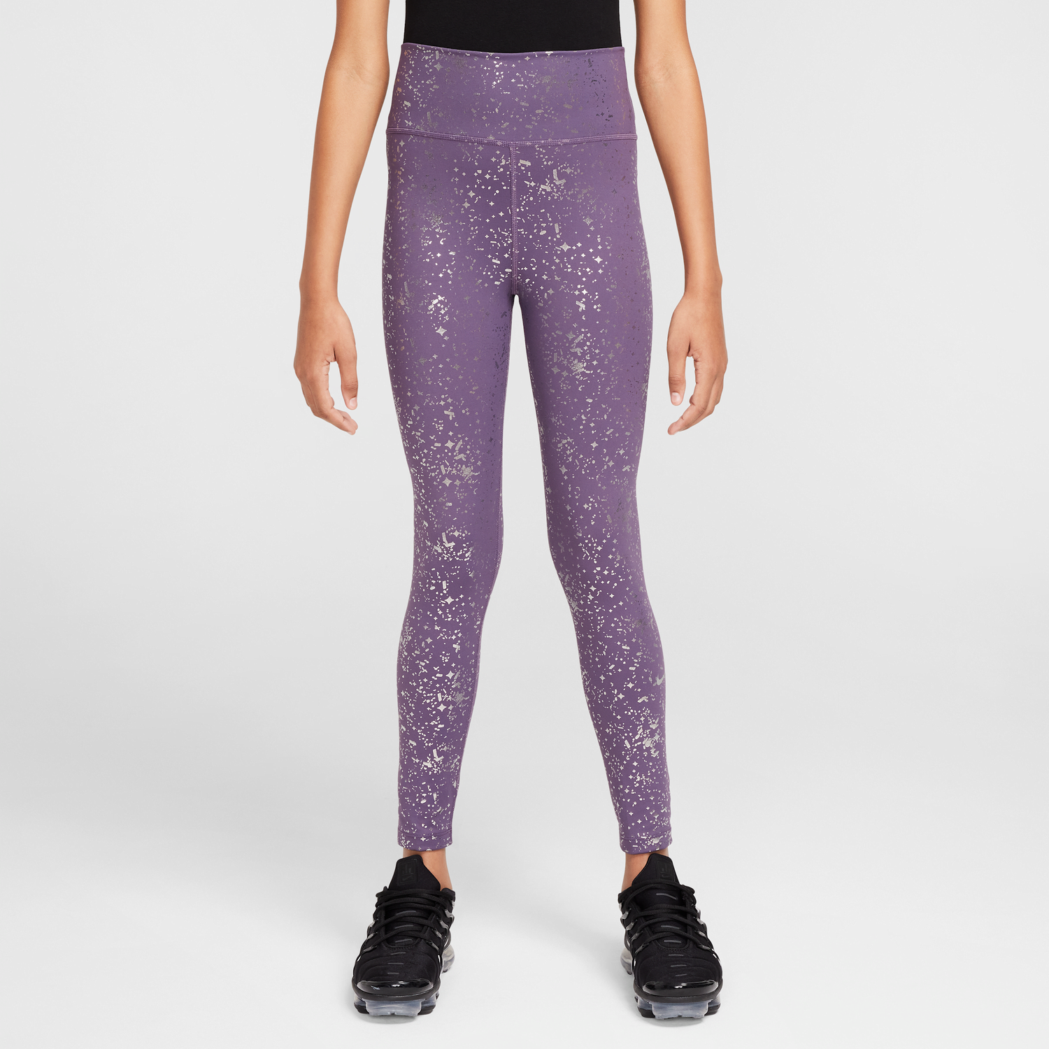 Клинове Nike One Dri-FIT High-Waisted Printed Leggings Лилаво | HF4410-573, 0