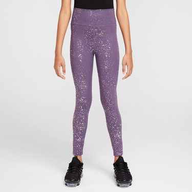 Клинове Nike One Dri-FIT High-Waisted Printed Leggings Лилаво | HF4410-573, 0