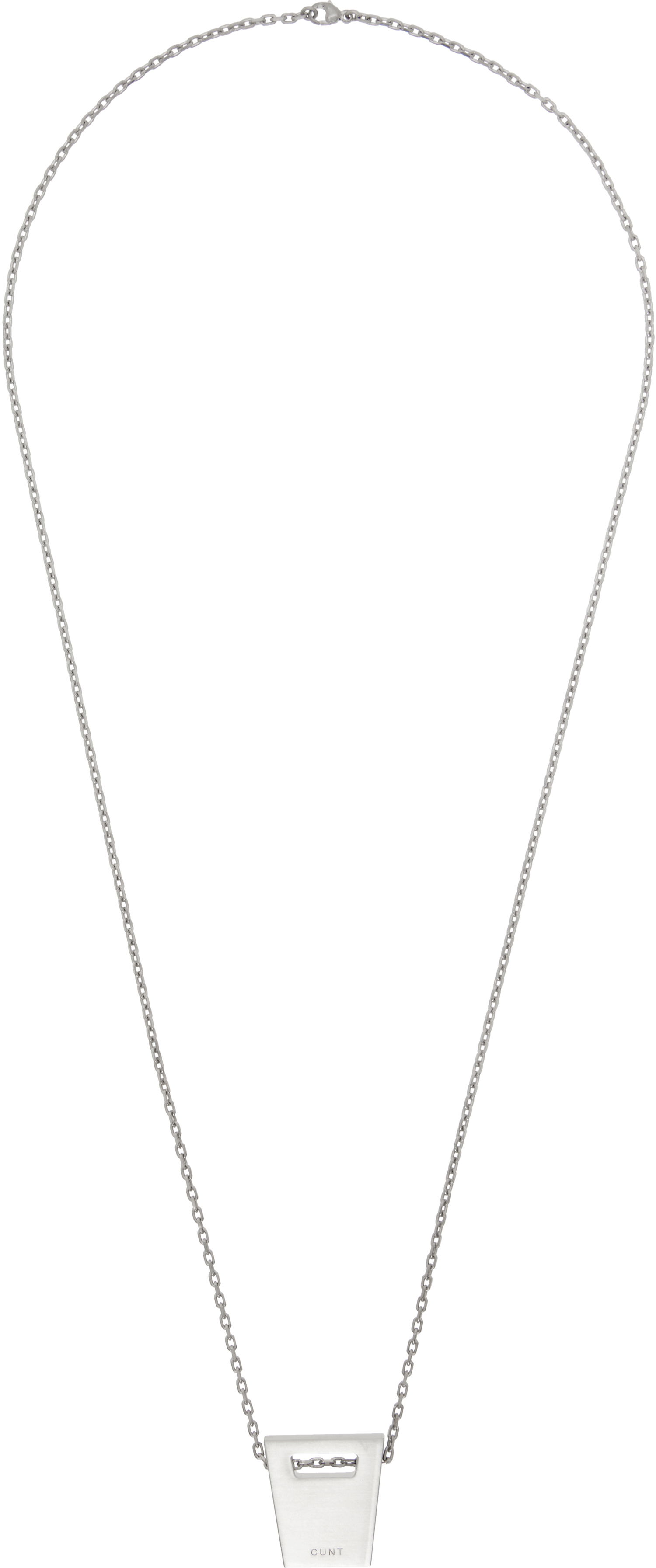 Колие Rick Owens Rick Owens Hollywood Dogtag Necklace Металик | RJ0000063 MMTHE9, 0