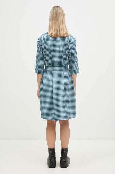 Pокля MAISON KITSUNÉ Maison Kitsuné Double Pocket Mini Oversize Dress Синьо | NW01620WC5015, 2