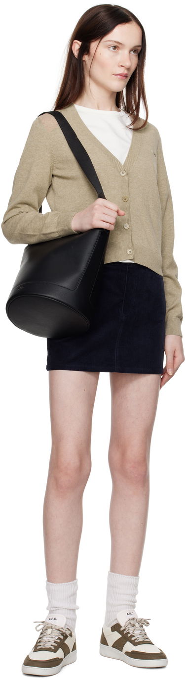 Чанта през рамо A.P.C. Leather Bucket Bag Кафяво | PUABO-F61888, 3