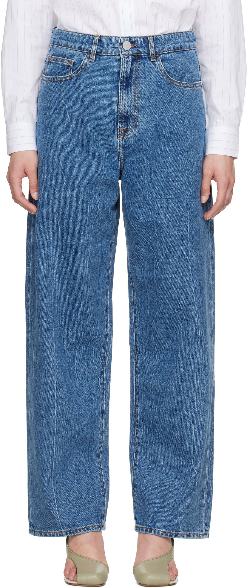 Дънки Róhe Baggy Fit Jeans Синьо | 415-31-175