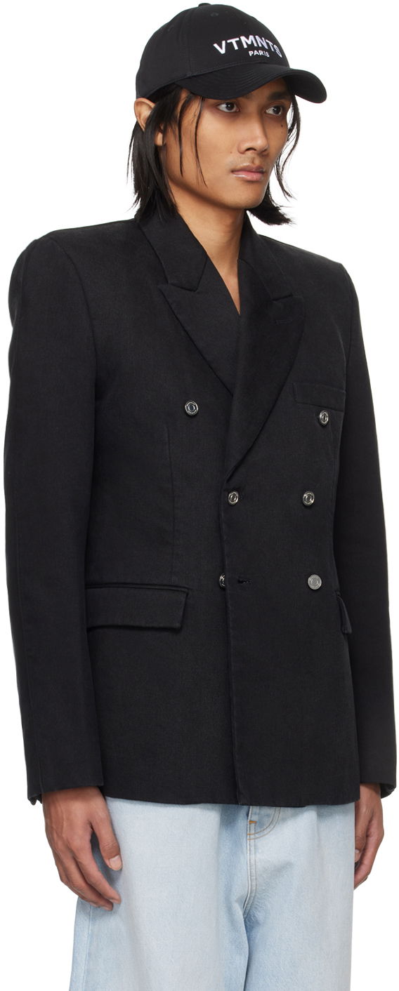 Яке VETEMENTS VETEMENTS Tailored Double-Breasted Blazer Черно | VL20JA580B, 1