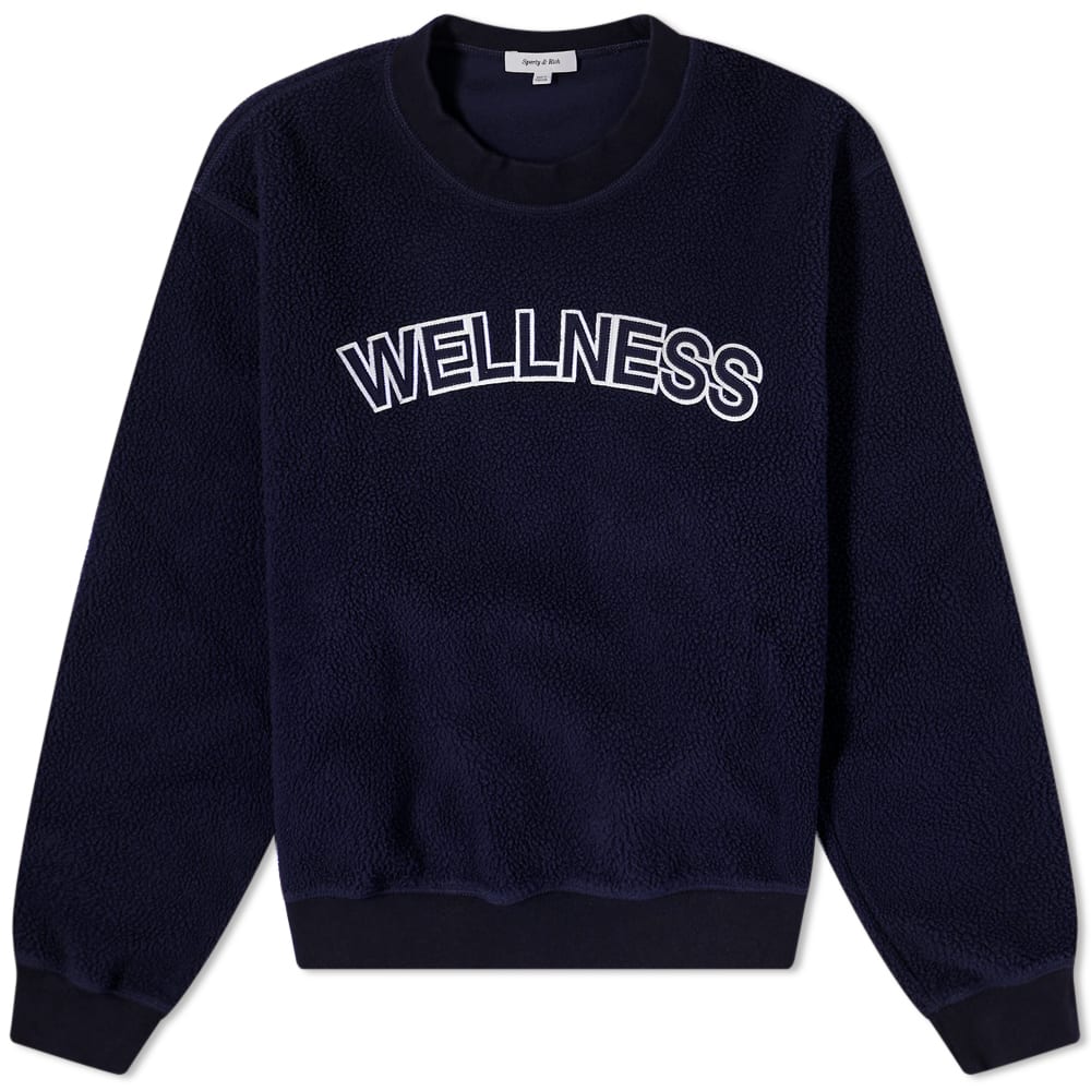 Суитчър Sporty & Rich Wellness Sherpa Sweatshirt Тъмно синьо | CR666NA, 0