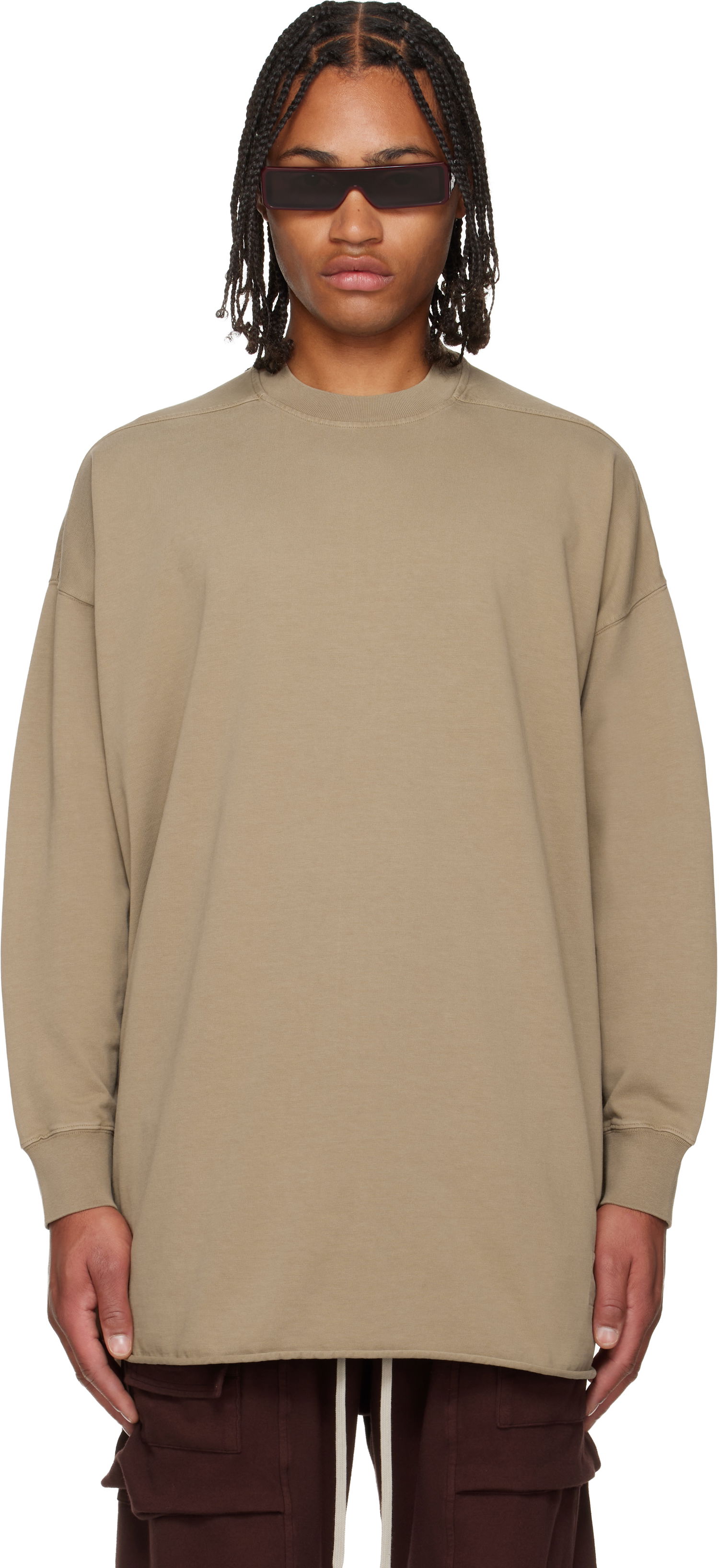 Суитчър Rick Owens DRKSHDW Concordians Tommy LS Sweatshirt Бежово | DU02E7292 RIGP, 0